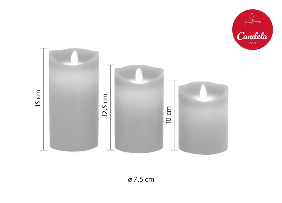 LC Home LED-Kerzen Set, Echtwachskerzen mit Timer und Fernbedienung, dimmbar