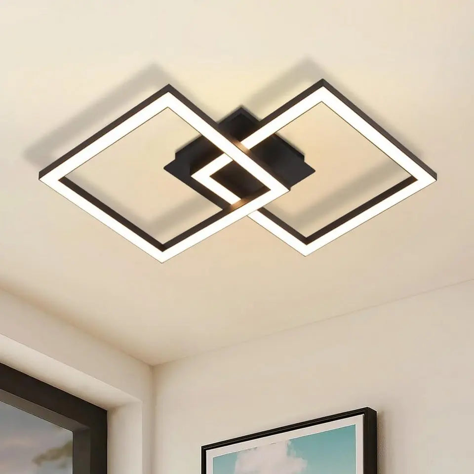 ZMH LED Deckenleuchte 24W Modern, 2-flammig, warmweiß, schwenkbar